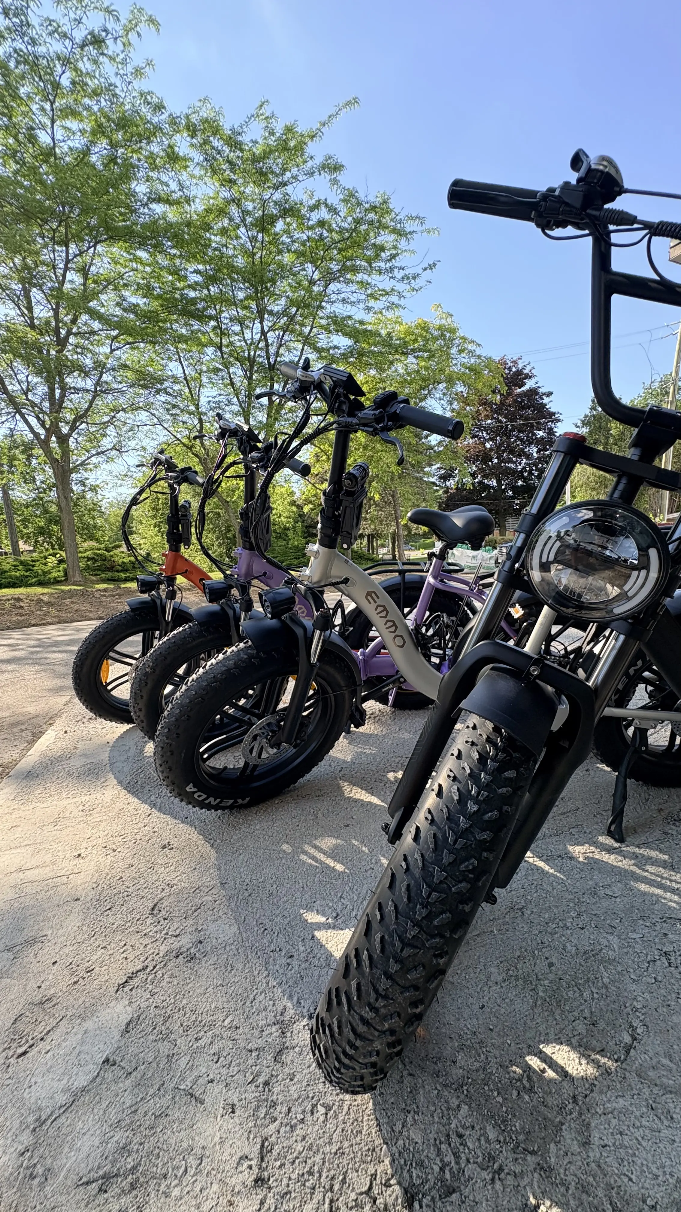 Colorful E-Bikes in Jackson's Point, Ontario