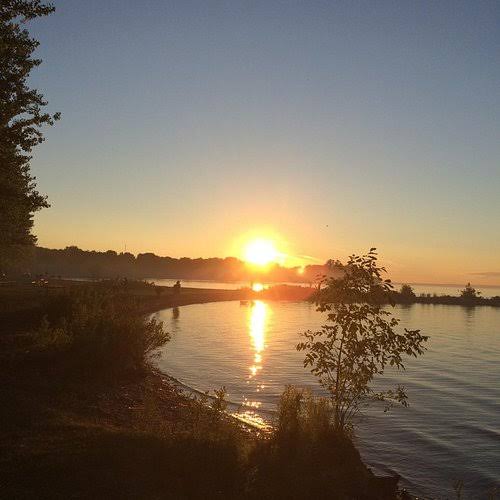 Sunset View over Lake Simcoe in Georgina, Ontario